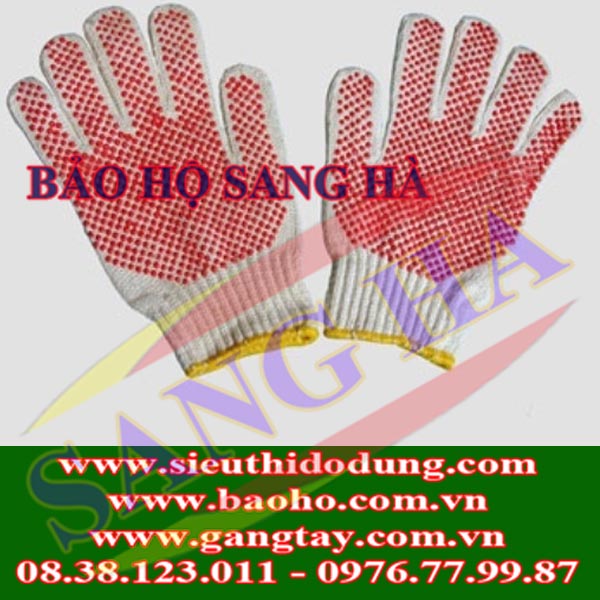 Găng tay len có hạt nhựa mỏng BHTA-L01