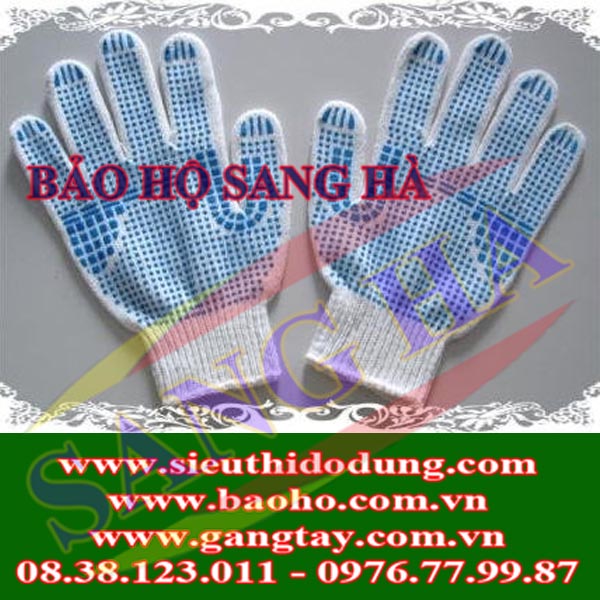 Găng tay sợi phủ hạt nhựa GHN-55g