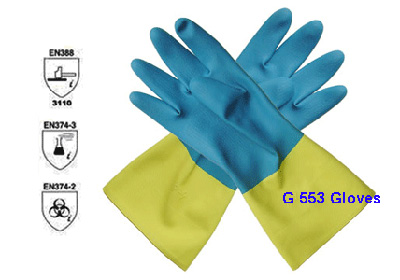 Găng tay chống hoá chất, dầu mỡ G557